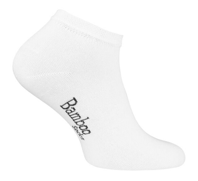 Vincent Creation® unisex BAMBUS sneaker socks with seamless toe in white