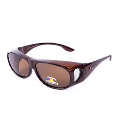 Figuretta Sonnenbrille Überbrille in braun aus der TV Werbung