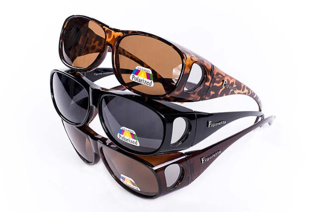 Figuretta Sonnenbrille Überbrille in braun aus der TV Werbung