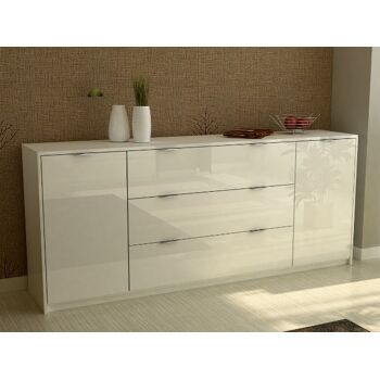 Sideboard Kommode Anrichte Weiss Hochglanz Lackiert 200cm 14911272 Restposten De Borchardt möbel sideboard, breite 200 cm. restposten de