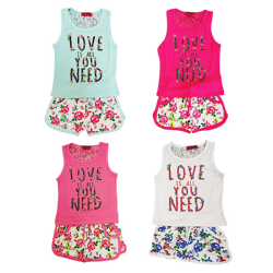 Kinder Mädchen Sport Shirts Hosen Sets