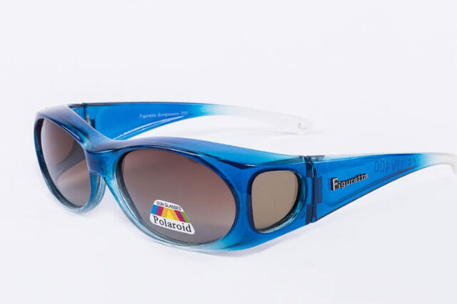 Figuretta Sonnenbrille Überbrille in Blau aus der TV Werbung