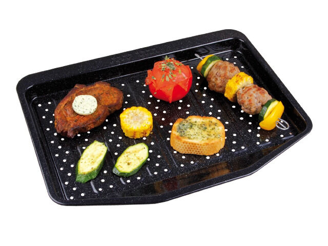 Chg 3390-56 Emaille Grill- und Ofenschale Backform Backblech gelocht