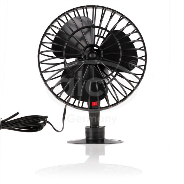 12 Volt KFZ Auto Ventilator für Zigarettenanzünder mit Saugfuß