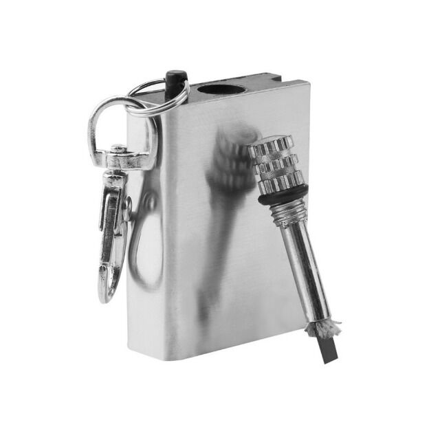 Benzin Streichholzfeuerzeug als Schlüsselanhänger