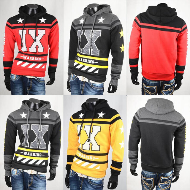 Modische Herren Langarm Shirts Hoodie Pullover