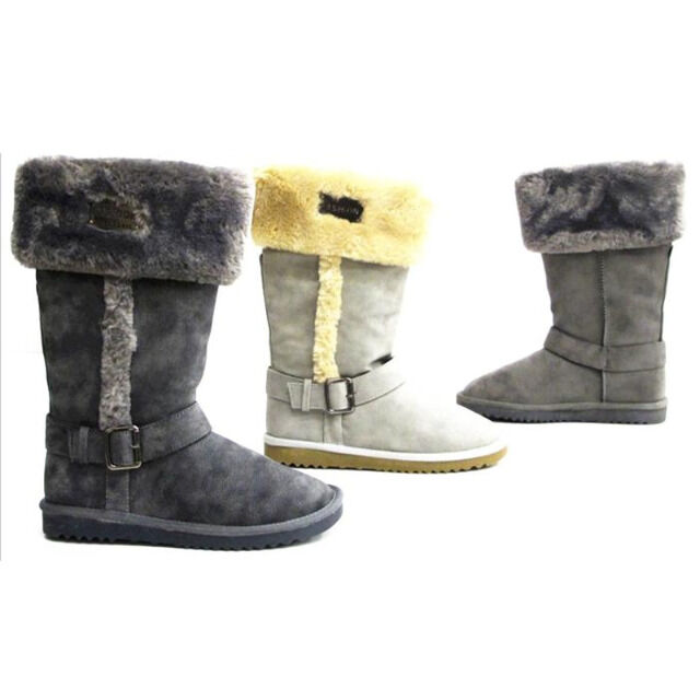 Damen Herbst Winter Frühjahr Fell Schuhe 
