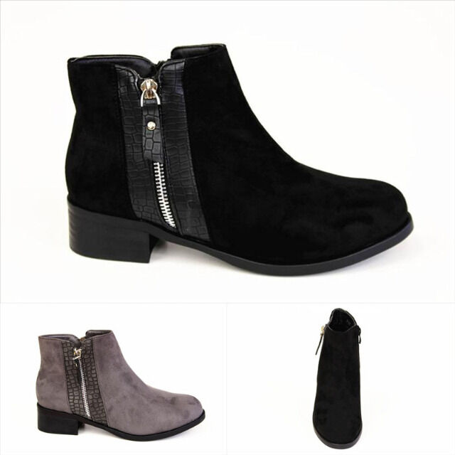 Damen Herbst Winter Stiefeletten Schuhe