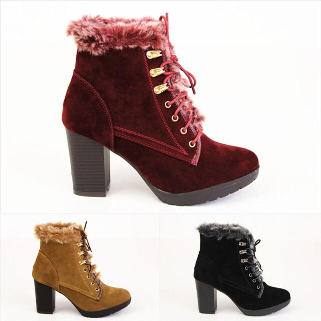 Damen Herbst Winter Stiefeletten Schuhe