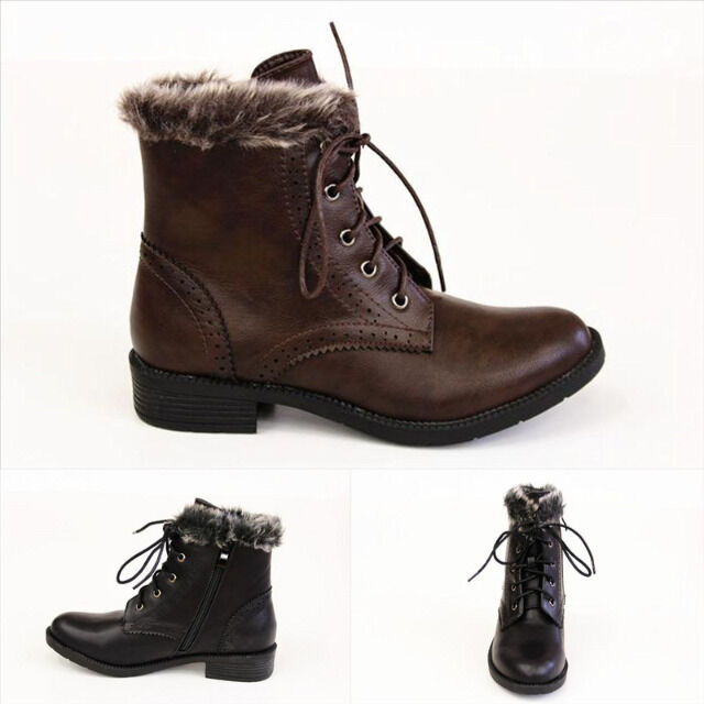 Damen Herbst Winter Stiefeletten Schuhe