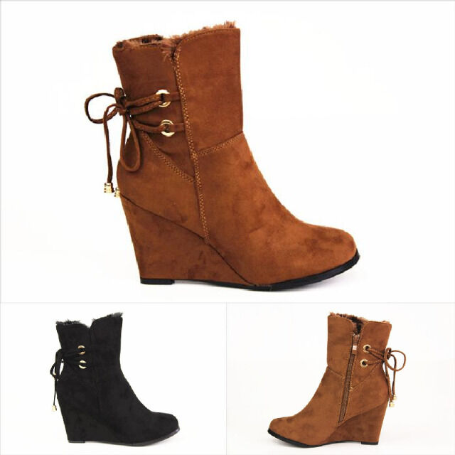 Damen Herbst Winter Stiefeletten Schuhe