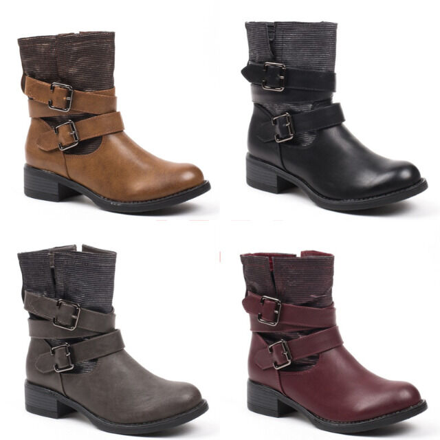 Damen Herbst Winter Stiefeletten Schuhe