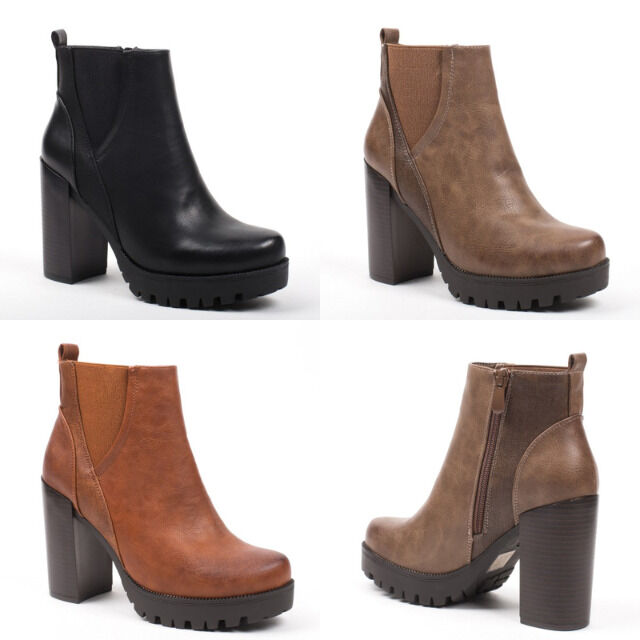 Damen Herbst Winter Stiefeletten Schuhe