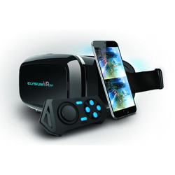 GoClever Elysium VR Plus Brille 3D virtual reality Cardboard mit Controller für Smartphones