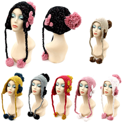 Damen Herbst Winter Fell Mützen Mix je 1,69 EUR