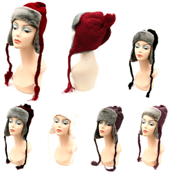 Damen Herbst Winter Fell Mützen Mix je 1,69 EUR