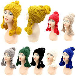 Damen Herbst Winter Fell Mützen Mix je 1,69 EUR