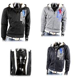 Herren Pullover Langarm Zipper Hoodie Gr. M-XXL je 11,50 EUR