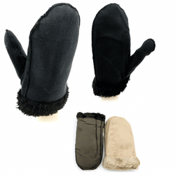 Men's winter gloves mittens suede for 1,69 EUR
