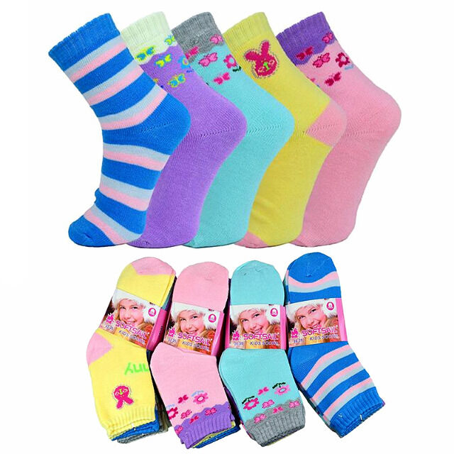 Mädchen Socken Baumwolle Mix Gr. 32-39 für 0,65 EUR