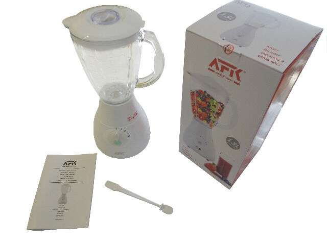 AFK SM-400G.2 Standmixer mit Glasbehälter Ice Crusher 1,5L 400W Smoothie Maker