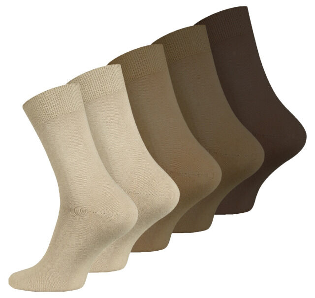 Herren Socken aus 100% Baumwolle in Brauntönen