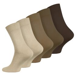 Herren Socken aus 100% Baumwolle in Brauntönen