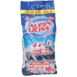 Waschmittel, Vollwaschmittel, Detergent, washing powder  ALPINWEISS 4in1 10 Kg PVC Verpackung
