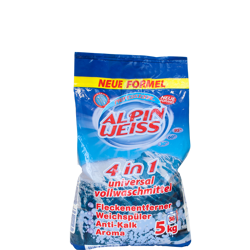 Waschmittel, Vollwaschmittel, Detergent, washing powder ALPINWEISS 4in1  5 Kg PVC Verpackung