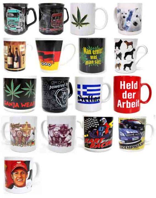 Keramiktassen Tassen Kaffeebecher mit Aufdruck