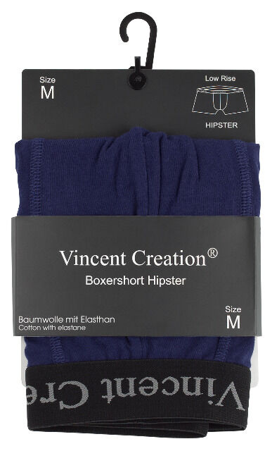 Vincent Creation® Herren Baumwoll-Retroshort in marineblau