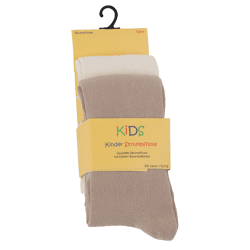 Kinder Baumwoll-Strumpfhosen in beige-wollweiss