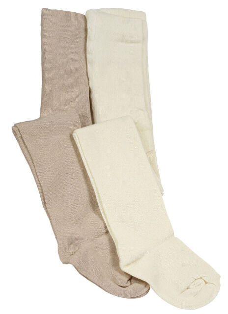 Kinder Baumwoll-Strumpfhosen in beige-wollweiss