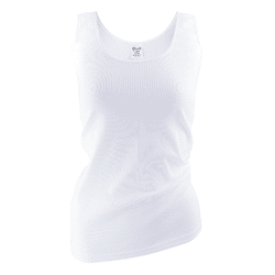 Yenita® Damen Unterhemd in weiss mit breiten Trägern - Doppelpack