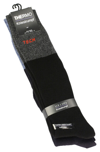 Herren Vollfrottee Thermo-Kniestrümfe 