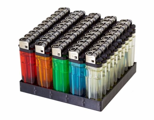 PROF Flint Lighter VS1 Transparent Feuerzeug, farb. sortiert 