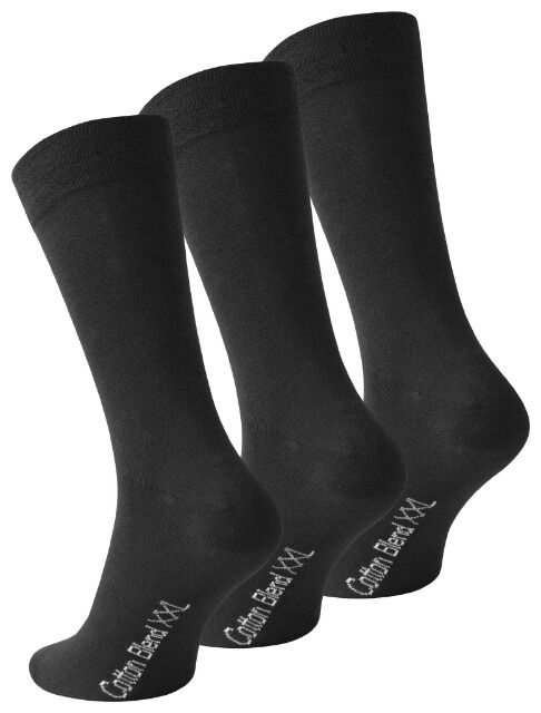 Herren XXL Baumwoll-Socken in schwarz - Größe 47/50