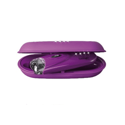 emjoi Epilierer Tweeze Deluxe in violett, Präzisionshaarentferner mit vier Strasssteinen