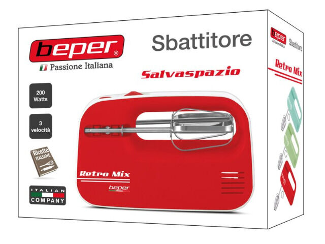 beper Retro Handmixer in verschiedenen Farben Mixer Quirl Rürgerät
