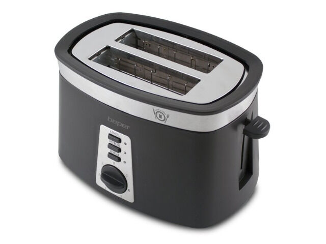 beper Toaster mit 2 Fächern, Toastbrot Grill Aufwärmen