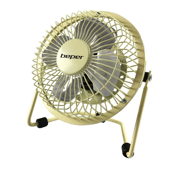 beper Mini Tischventilator in beige oder blau Ventilator Kühlung Luft