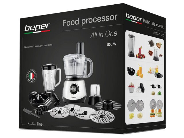 beper Multifunktions- Küchenmaschine mixen mahlen pressen schneiden hacken