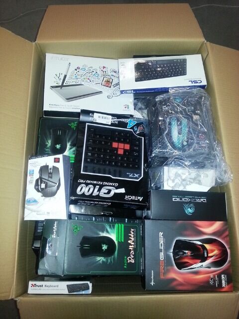 Tastaturen, Mäuse und Eingabegeräte Mischkartons Markenprodukte