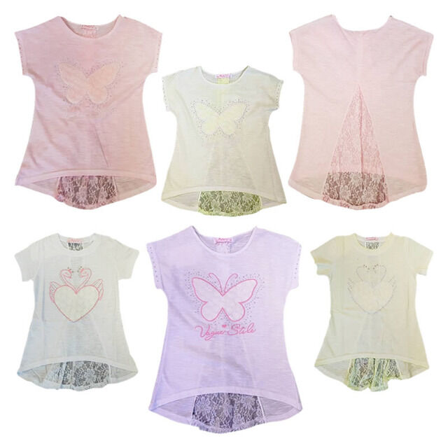 Mädchen Shirts Kurzarm Oberteile Tops