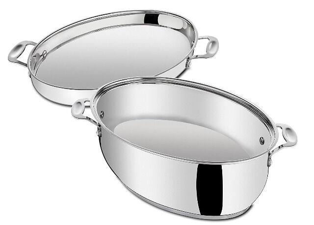 Tefal Jamie Oliver E79195 Induktion Bräter mit Induktionsdeckel oval 8,4L