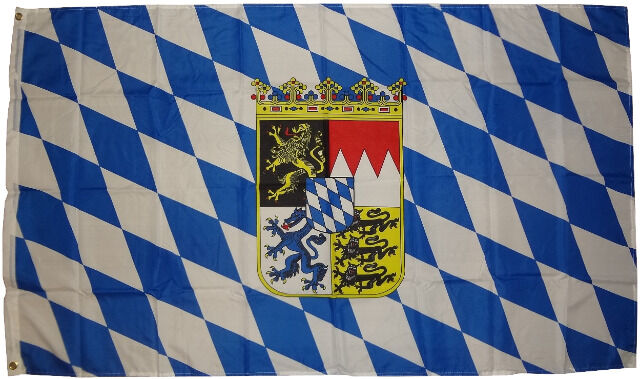 Flag Bavaria coat of arms 90 x 150 cm