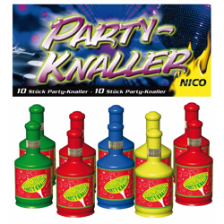 Party Popper, 10er Btl. f. Party, Feuerwerk Geburtstag Knaller, Silvester Feuerwerk