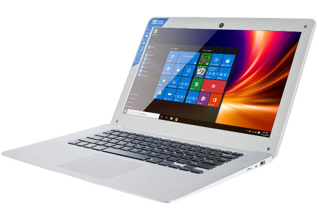 GoClever Insignia 1410 Win 10 silberfarben QuadCore Netbook 14 Zoll 2GB RAM nur 13mm Notebook Laptop