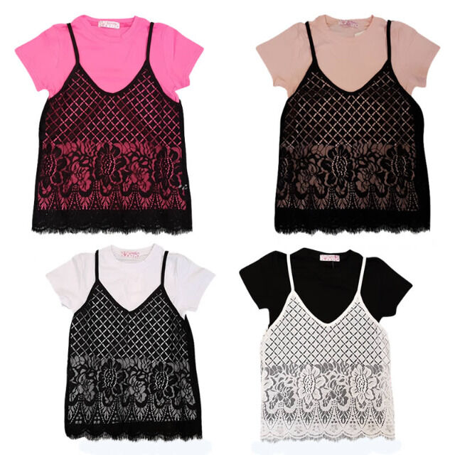 Kinder Mädchen Träger Tops Shirts