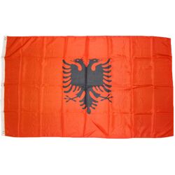 Flagge Fahne Albanien 250 x 150 cm mit 3 Ösen 100g/m² Stoffgewicht Hissfahne Hissflagge